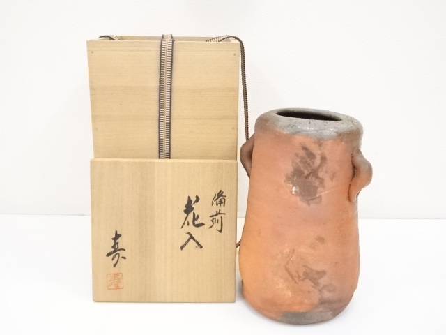 JAPANESE CERAMICS / FLOWER VASE / BIZEN WARE
